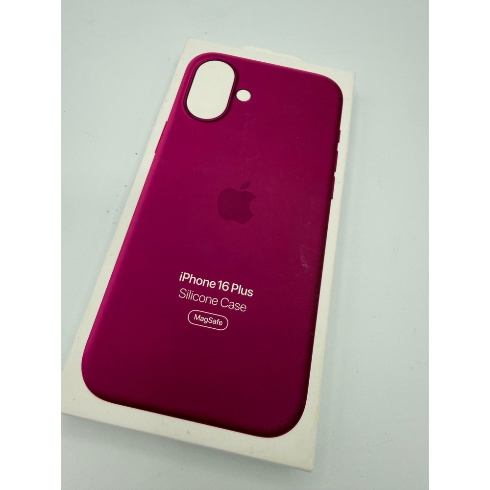 Apple iPhone 16 Plus Silicone Case Plum New MagSafe Protective Cover